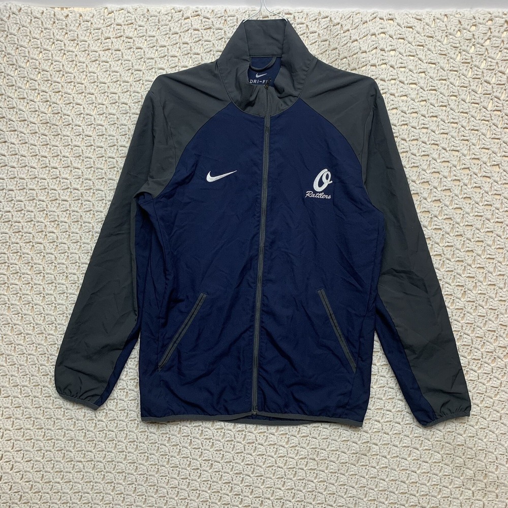 Nike Dri Fit Rattlers Blue Full Zip Jacket Men' Small Track Jacket